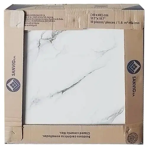 Beta Beige Marble Ceramic Stoneware floor slab, matte base (400x400x8mm), 1.6m2 box